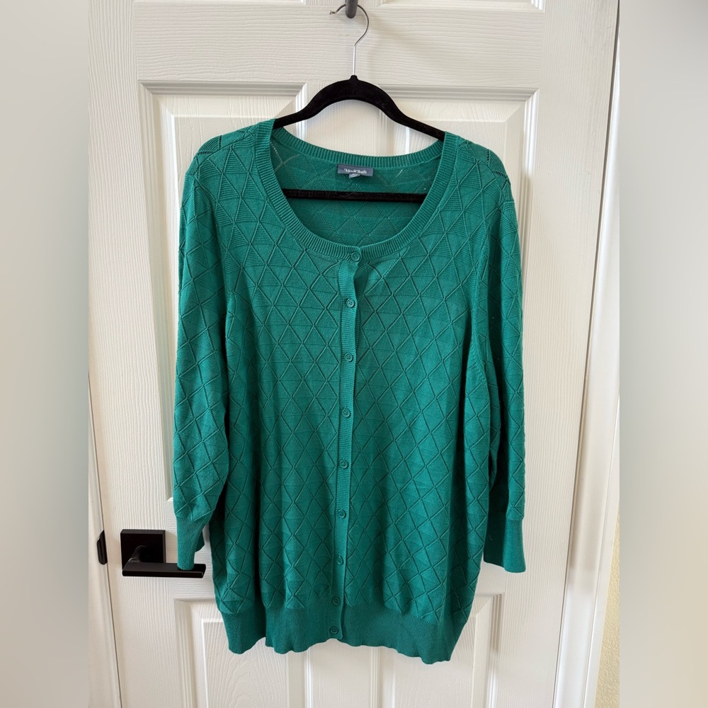 Modcloth Teal Button-Up Cardigan